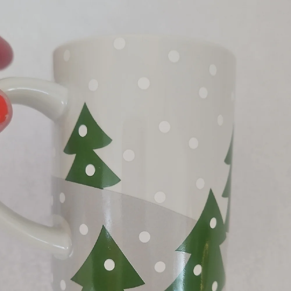 Crate&Barrel NWT Joan Anderson Festive Winter Snowman Red Bird Coffee Tea Mug